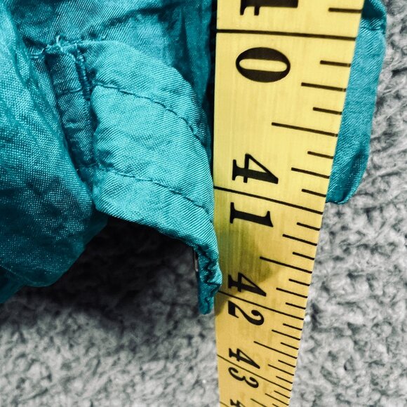 Columbia Womens Pants Large Teal Nylon Elastic Waist Windbreaker Jogger Retro - Picture 13 of 13